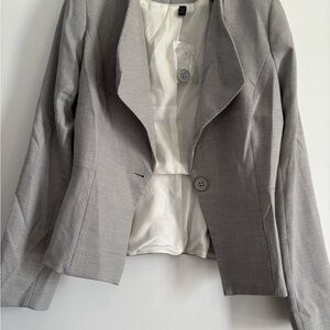 White House Black Market herringbone studio blazer